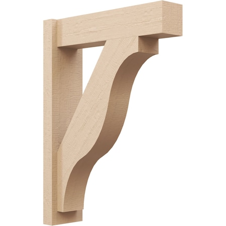 Ekena Millwork 6-in W x 22-in D x 30-in H Funston Block Rough Cedar Woodgrain TimberThane Outlooker, Primed Tan OUTUR060X22X30FST44RCPR